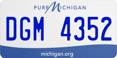 MI license plate DGM4352