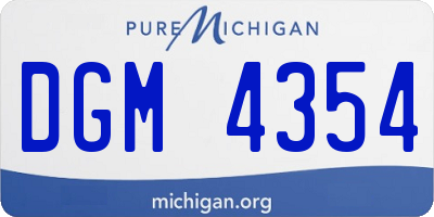 MI license plate DGM4354
