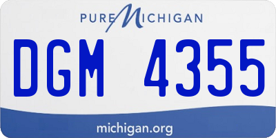 MI license plate DGM4355