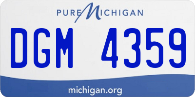 MI license plate DGM4359