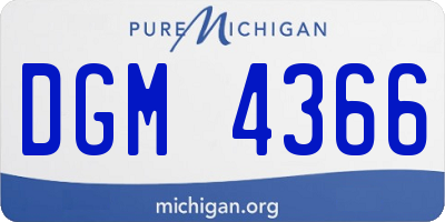 MI license plate DGM4366