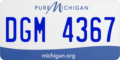 MI license plate DGM4367