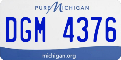 MI license plate DGM4376