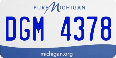 MI license plate DGM4378