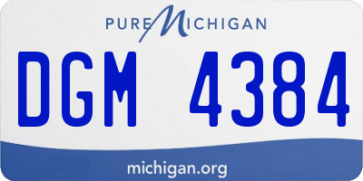 MI license plate DGM4384