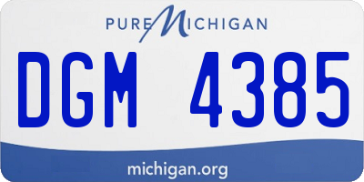 MI license plate DGM4385