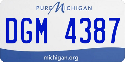 MI license plate DGM4387
