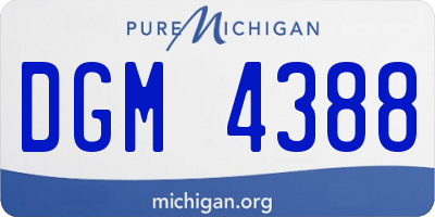 MI license plate DGM4388