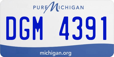 MI license plate DGM4391