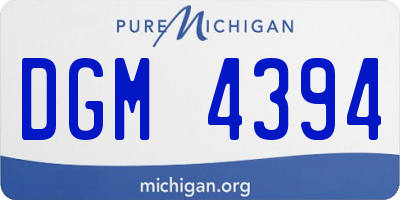MI license plate DGM4394