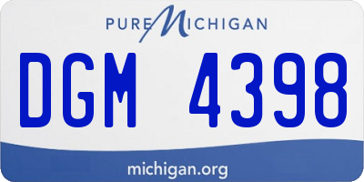 MI license plate DGM4398