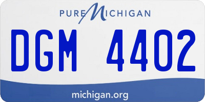 MI license plate DGM4402