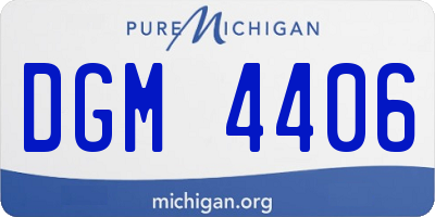 MI license plate DGM4406
