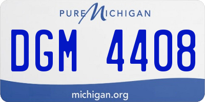 MI license plate DGM4408