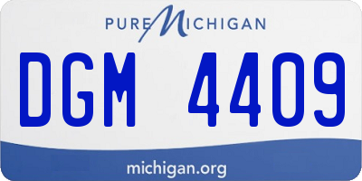MI license plate DGM4409