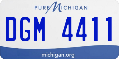 MI license plate DGM4411