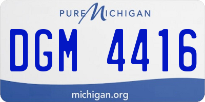 MI license plate DGM4416