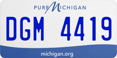 MI license plate DGM4419