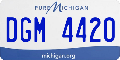 MI license plate DGM4420