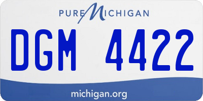 MI license plate DGM4422