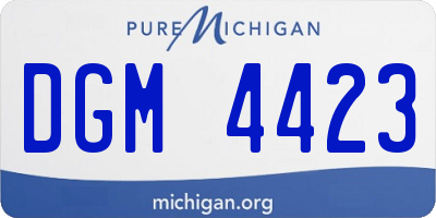 MI license plate DGM4423