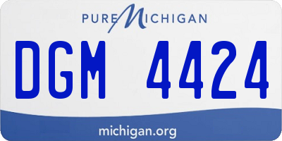 MI license plate DGM4424