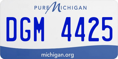 MI license plate DGM4425