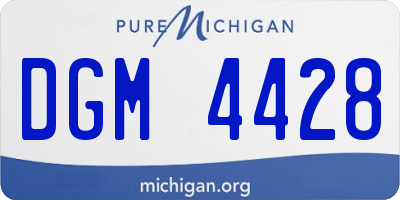 MI license plate DGM4428