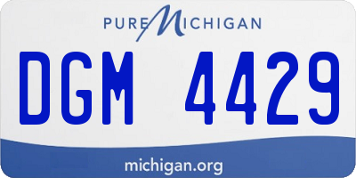 MI license plate DGM4429