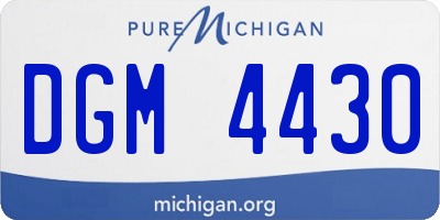 MI license plate DGM4430