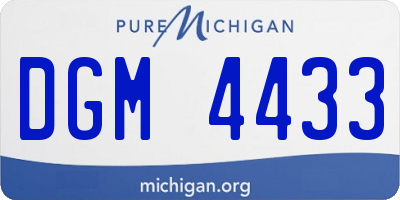 MI license plate DGM4433