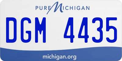 MI license plate DGM4435