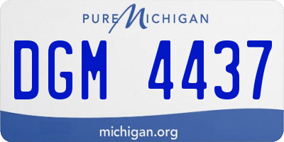 MI license plate DGM4437