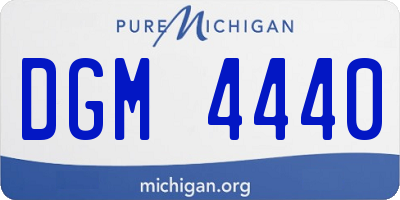 MI license plate DGM4440