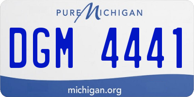 MI license plate DGM4441