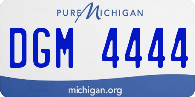 MI license plate DGM4444