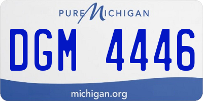 MI license plate DGM4446