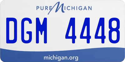 MI license plate DGM4448