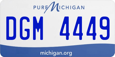 MI license plate DGM4449