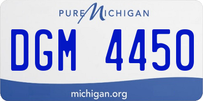MI license plate DGM4450