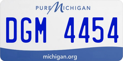 MI license plate DGM4454
