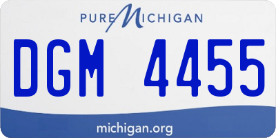 MI license plate DGM4455