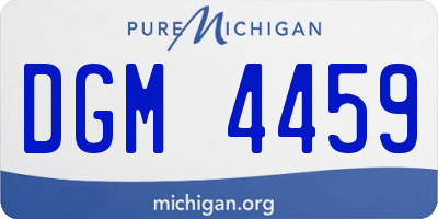 MI license plate DGM4459