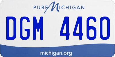 MI license plate DGM4460