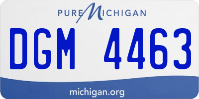 MI license plate DGM4463