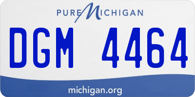 MI license plate DGM4464