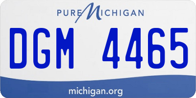 MI license plate DGM4465