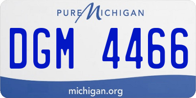 MI license plate DGM4466