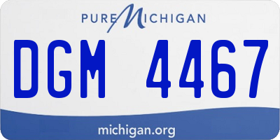 MI license plate DGM4467
