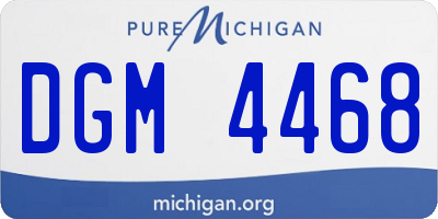 MI license plate DGM4468